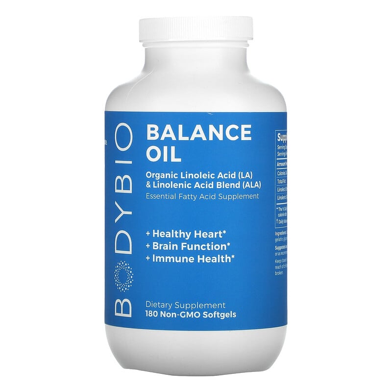 BodyBio Balance Oil Linoleic Acid (LA) & Linolenic Acid Blend (ALA) 180 Non-GMO Softgels 3 BodyBio Balance Oil Linoleic Acid (LA) & Linolenic Acid Blend (ALA) 180 Non-GMO Softgels 743474911020