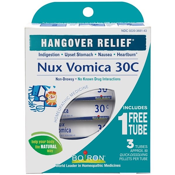 Boiron Single Remedies Nux Vomica 30C 3 Tubes Approx 80 Pellets Each 3 boiron single remedies nux vomica 30c 3 tubes approx 80 pellets each 58097