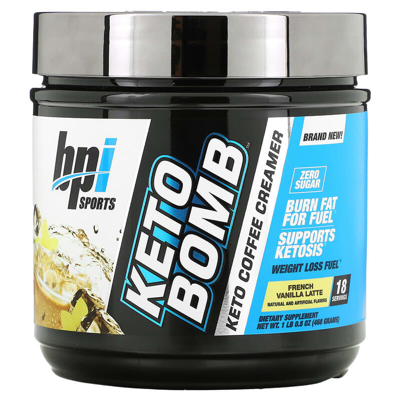BPI Sports Keto Bomb Keto Coffee Creamer French Vanilla Latte 1 lbs 0.5 oz (468 g) 3 BPI Sports Keto Bomb Keto Coffee Creamer French Vanilla Latte 1 lbs 0.5 oz (468 g) 811213026745