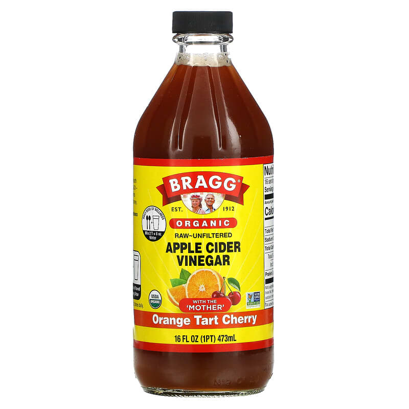 Bragg Organic Apple Cider Vinegar Raw-Unfiltered Orange Tart Cherry 16 fl oz (473 ml) 3 Bragg Organic Apple Cider Vinegar Raw-Unfiltered Orange Tart Cherry 16 fl oz (473 ml) 074305015168