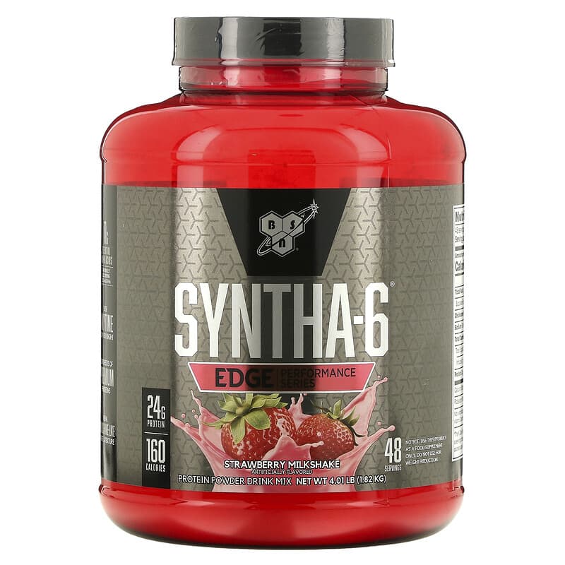 BSN Syntha-6 Edge Protein Powder Mix Strawberry Milkshake 4.01 lb (1.82 kg) 3 BSN Syntha-6 Edge Protein Powder Mix Strawberry Milkshake 4.01 lb (1.82 kg) 834266005710