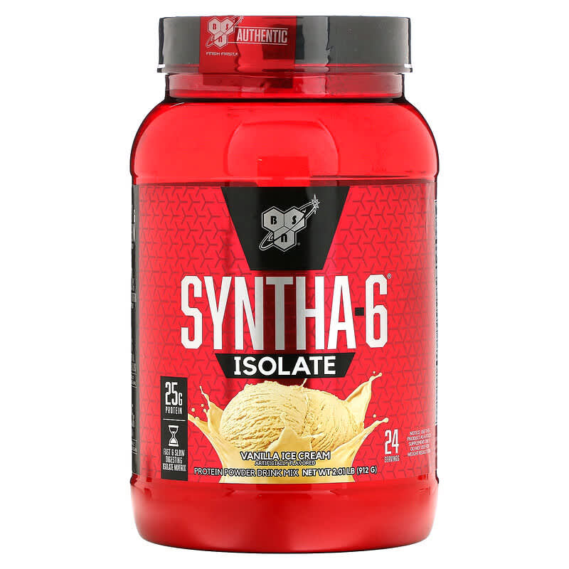BSN Syntha-6 Isolate Protein Powder Drink Mix Vanilla Ice Cream 2.01 lbs (912 g) 3 BSN Syntha-6 Isolate Protein Powder Drink Mix Vanilla Ice Cream 2.01 lbs (912 g) 834266066100