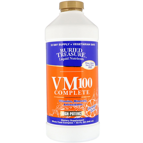 Buried Treasure Liquid Nutrients VM100 Complete Orange Zest 32 oz (946 ml) 6 buried treasure liquid nutrients vm100 complete orange zest 32 fl oz 946 ml 5688