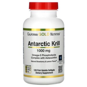 Mua California Gold Nutrition Antarctic Krill Oil with Astaxanthin RIMFROST Natural Strawberry & Lemon Flavor 1
