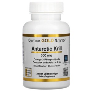 Mua California Gold Nutrition Antarctic Krill Oil with Astaxanthin RIMFROST Natural Strawberry & Lemon Flavor 500 mg 120 Fish Gelatin Softgels giảm giá rẻ Hà nội TPHCM