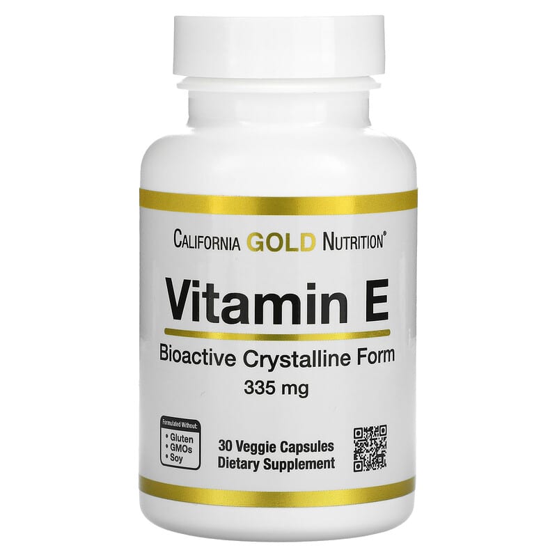 California Gold Nutrition Bioactive Vitamin E 335 mg (500 IU) 30 Veggie Capsules 3 California Gold Nutrition Bioactive Vitamin E 335 mg (500 IU) 30 Veggie Capsules 898220019656