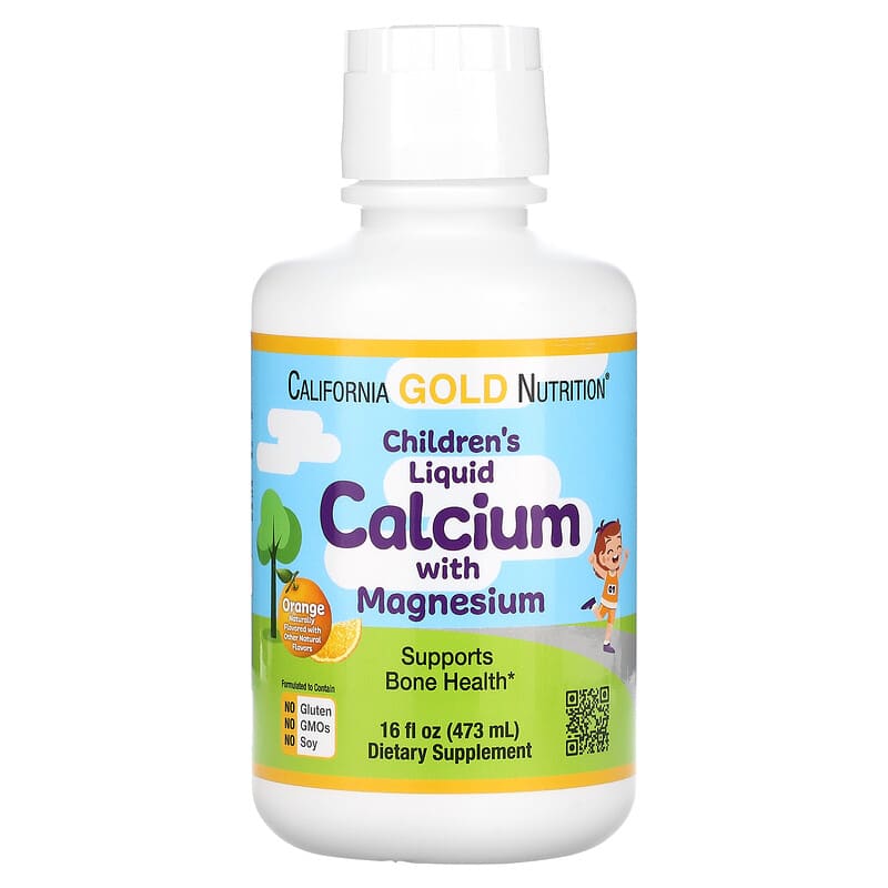 California Gold Nutrition Children's Liquid Calcium with Magnesium Orange 16 fl oz (473 ml) 3 California Gold Nutrition Children's Liquid Calcium with Magnesium Orange 16 fl oz (473 ml) 898220020959