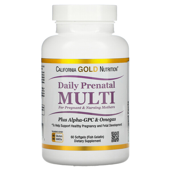 California Gold Nutrition Prenatal MultiVitamin 60 Softgel 1 Mua California Gold Nutrition Daily Prenatal Multi for Pregnant & Nursing Mothers 60 Fish Gelatin Softgels giảm giá rẻ Hà nội TPHCM