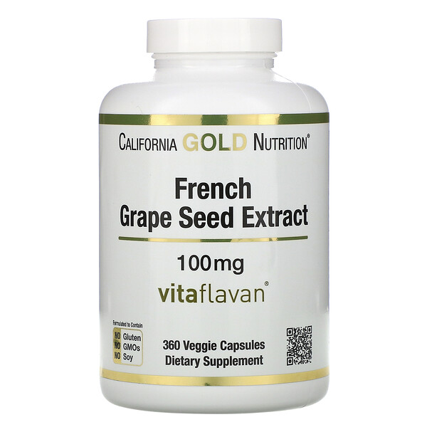 Mua California Gold Nutrition French Grape Seed Extract VitaFlavan Antioxidant Polyphenol 100 mg 360 Veggie viên giảm giá rẻ Hà nội TPHCM