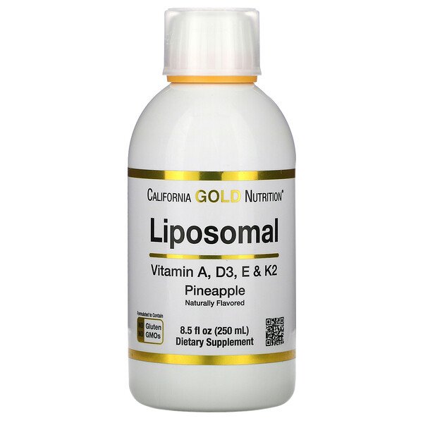 California Gold Nutrition Liposomal Vitamin A D3 E & K2 Pineapple Flavor 8.5 fl oz (250 ml) 1 Mua California Gold Nutrition Liposomal Vitamin A D3 E & K2 Natural Pineapple Flavor 8.5 oz 250 ml giảm giá rẻ Hà nội TPHCM
