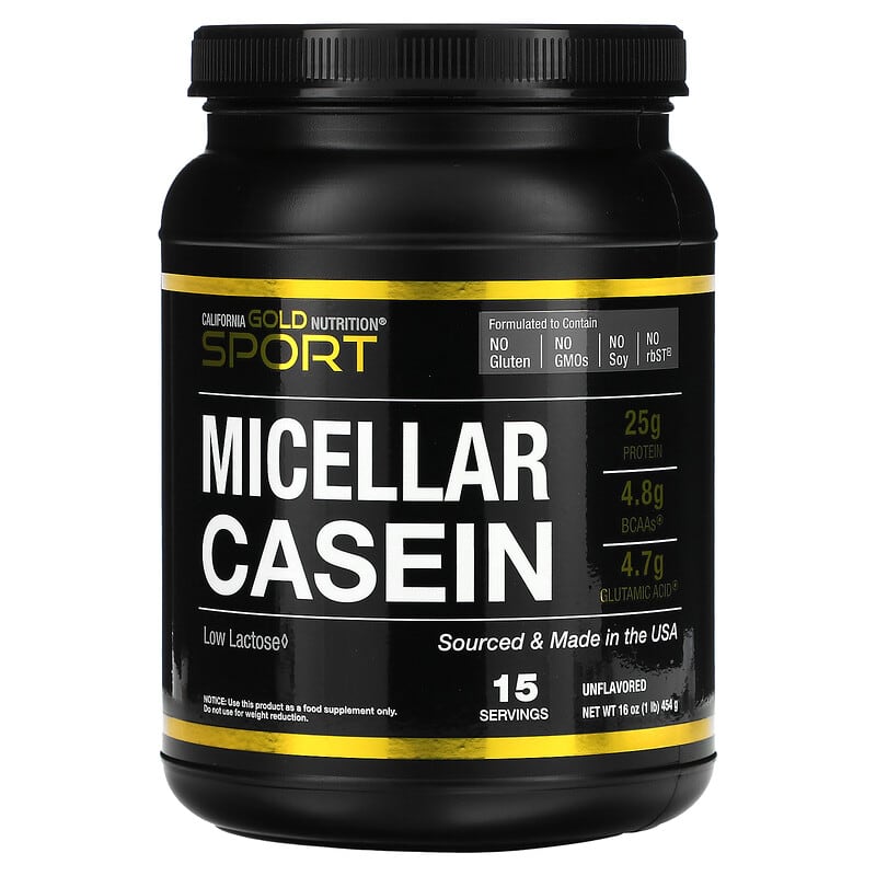 California Gold Nutrition Micellar Casein Protein Unflavored Slow Absorption 16 oz (454 g) 3 California Gold Nutrition Micellar Casein Protein Unflavored Slow Absorption 16 oz (454 g) 898220010615