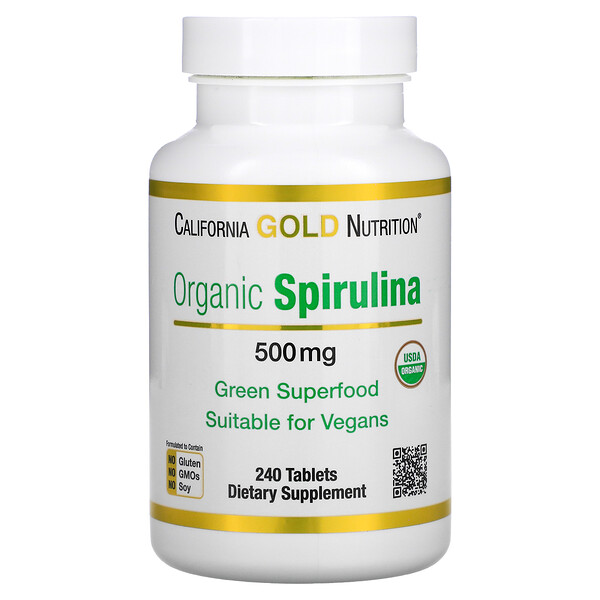 California Gold Nutrition Organic Spirulina USDA Organic 500 mg 240 viên 6 california gold nutrition organic spirulina usda organic 500 mg 240 tablets 91036
