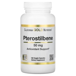 California Gold Nutrition Pterostilbene 50 mg 180 Veggie Capsules 898220018482