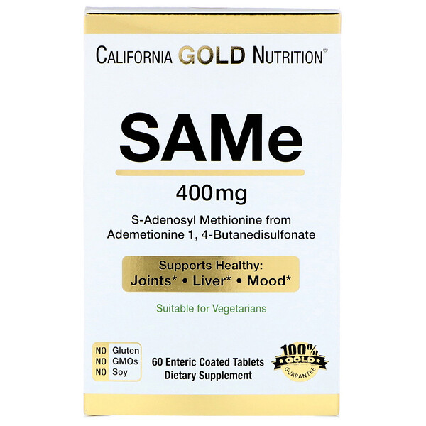 California Gold Nutrition SAMe Preferred Form Butanedisulfonate 400 mg 60 Enteric Coated viên 1 california gold nutrition same preferred form butanedisulfonate 400 mg 60 enteric coated tablets 77809