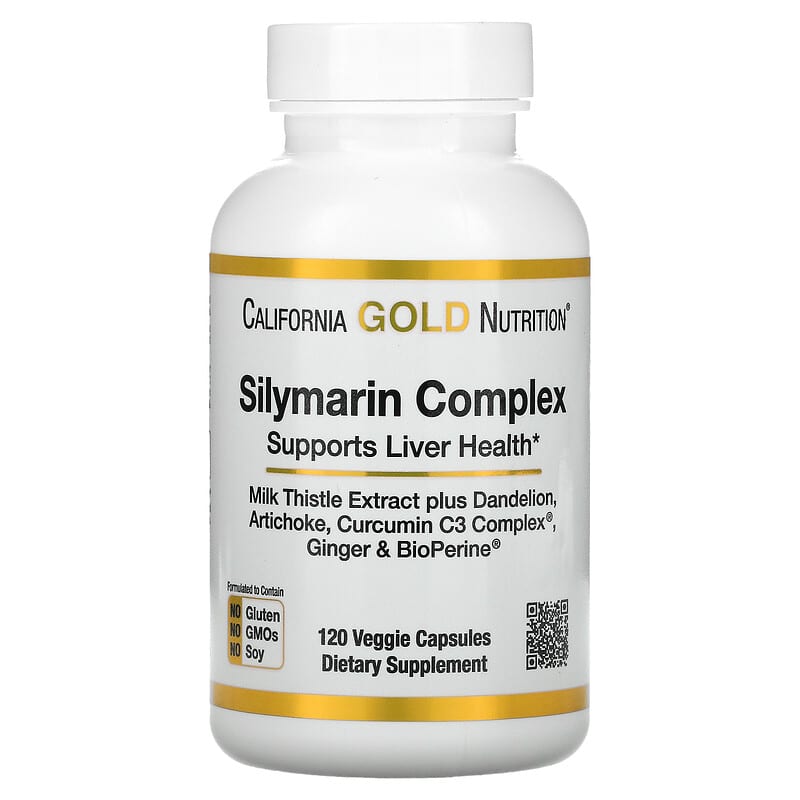 California Gold Nutrition Silymarin Complex Milk Thistle Extract Plus Dandelion Artichoke Curcumin C3 Complex® Ginger and BioPerine® 120 Veggie Capsules 3 California Gold Nutrition Silymarin Complex Milk Thistle Extract Plus Dandelion Artichoke Curcumin C3 Complex® Ginger and BioPerine® 120 Veggie Capsules 898220009565