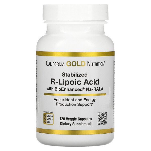 California Gold Nutrition Stabilized R-Lipoic Acid 120 viên 6 california gold nutrition stabilized r lipoic acid 120 veggie capsules 105624