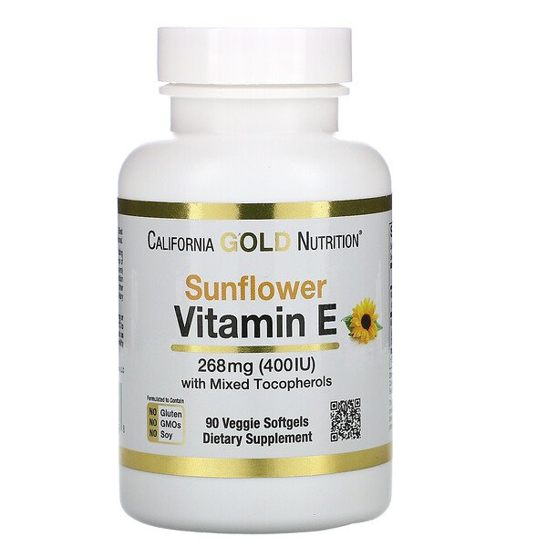 Mua California Gold Nutrition Sunflower Vitamin E with Mixed Tocopherols 400 IU 90 Veggie Softgels giảm giá rẻ Hà nội TPHCM