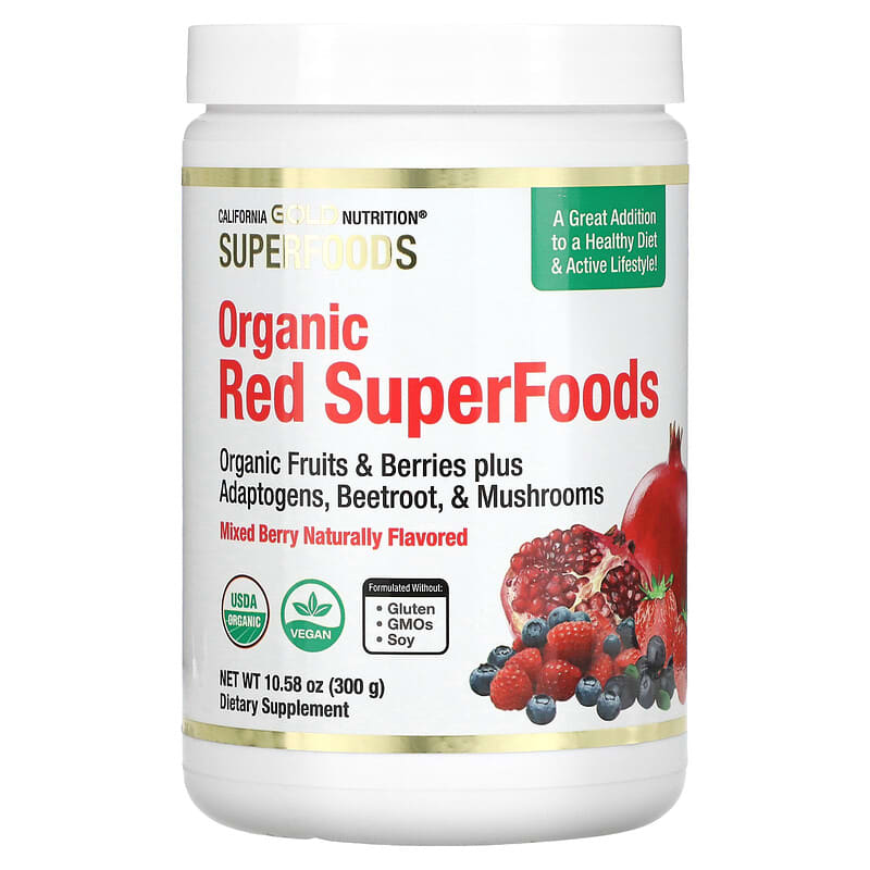California Gold Nutrition SUPERFOODS - Organic Red Superfoods Mixed Berry 10.58 oz (300 g) 3 California Gold Nutrition SUPERFOODS - Organic Red Superfoods Mixed Berry 10.58 oz (300 g) 898220019847