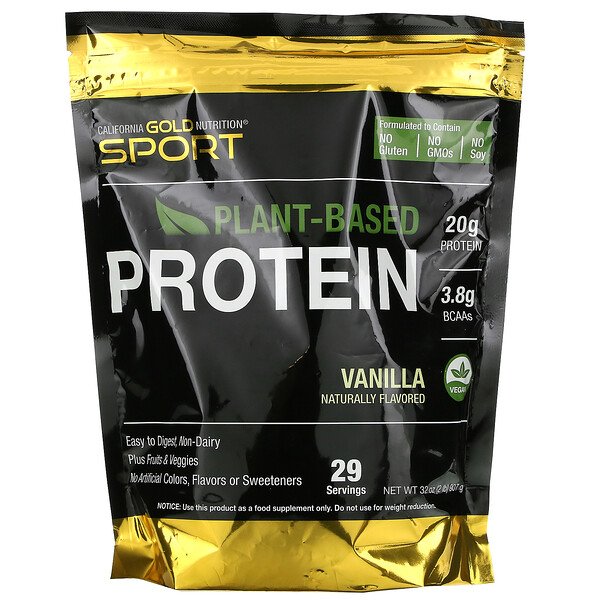 Mua California Gold Nutrition Vanilla Flavor Plant-Based Protein Vegan Easy to Digest 2 lb 907 g giảm giá rẻ Hà nội TPHCM