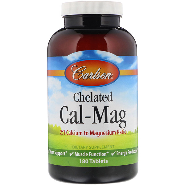 Carlson Labs Chelated Cal-Mag 180 viên 3 carlson labs chelated cal mag 180 tablets 13463