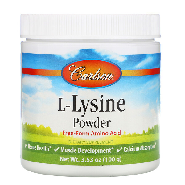 Carlson L-Lysine Powder 960 mg 3.53 oz (100 g) 2 Mua Carlson Labs L-Lysine Amino Acid Powder 3.53 oz 100 g giảm giá rẻ Hà nội TPHCM
