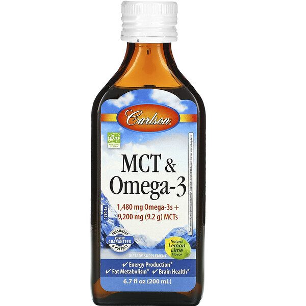 Mua Carlson Labs MCT & Omega-3 Natural Lemon Lime 6.7 fl oz 200 ml giảm giá rẻ Hà nội TPHCM