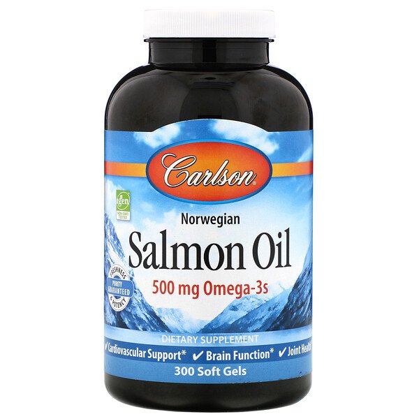 Carlson Labs Norwegian Salmon Oil 250 mg 300 Soft Gels 6 carlson labs norwegian salmon oil 250 mg 300 soft gels 99558