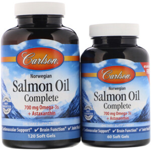 Mua Carlson Labs Norwegian Salmon Oil Complete 120 + 60 Free Soft Gels giảm giá rẻ Hà nội TPHCM