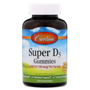 Mua Carlson Labs Super D3 Gummies Natural Fruit Flavors 25 mcg 1