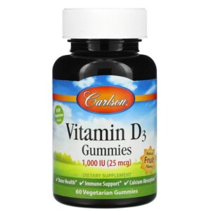 Mua Carlson Labs Vitamin D3 Gummies Natural Fruit Flavors 25 mcg 1