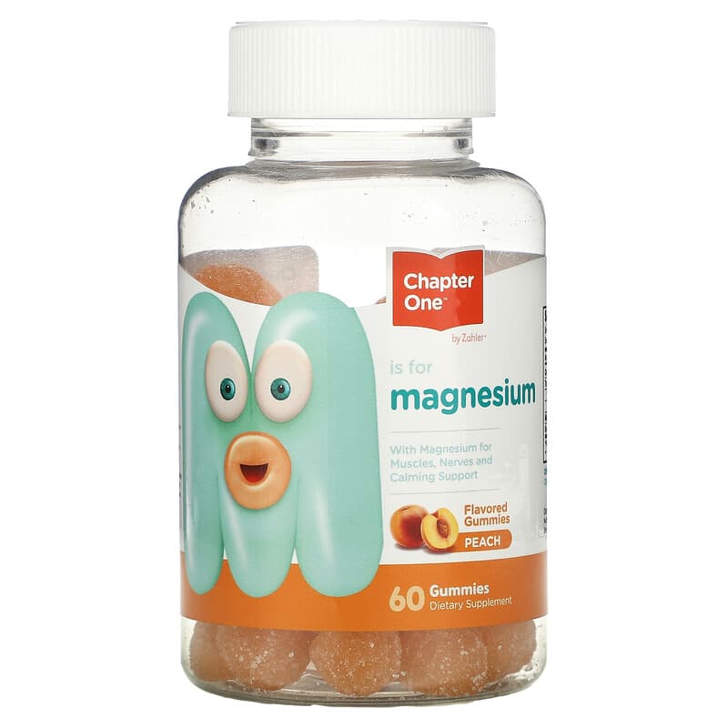 Chapter One M is for Magnesium Peach 60 Gummies 3 Chapter One M is for Magnesium Peach 60 Gummies 848998041267