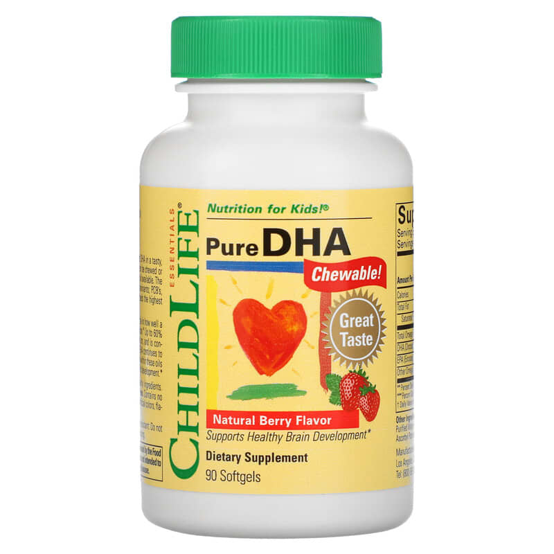 ChildLife Essentials Pure DHA Natural Berry 90 Softgels 3 ChildLife Essentials Pure DHA Natural Berry 90 Softgels 608274105508