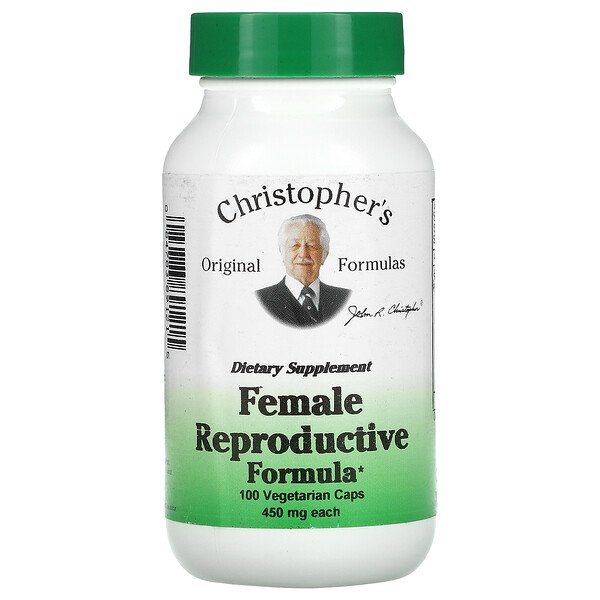 Christopher's Original Formulas Female Reproductive Formula 450 mg 100 Vegetarian Caps 3 christopher s original formulas female reproductive formula 450 mg 100 vegetarian caps 13261