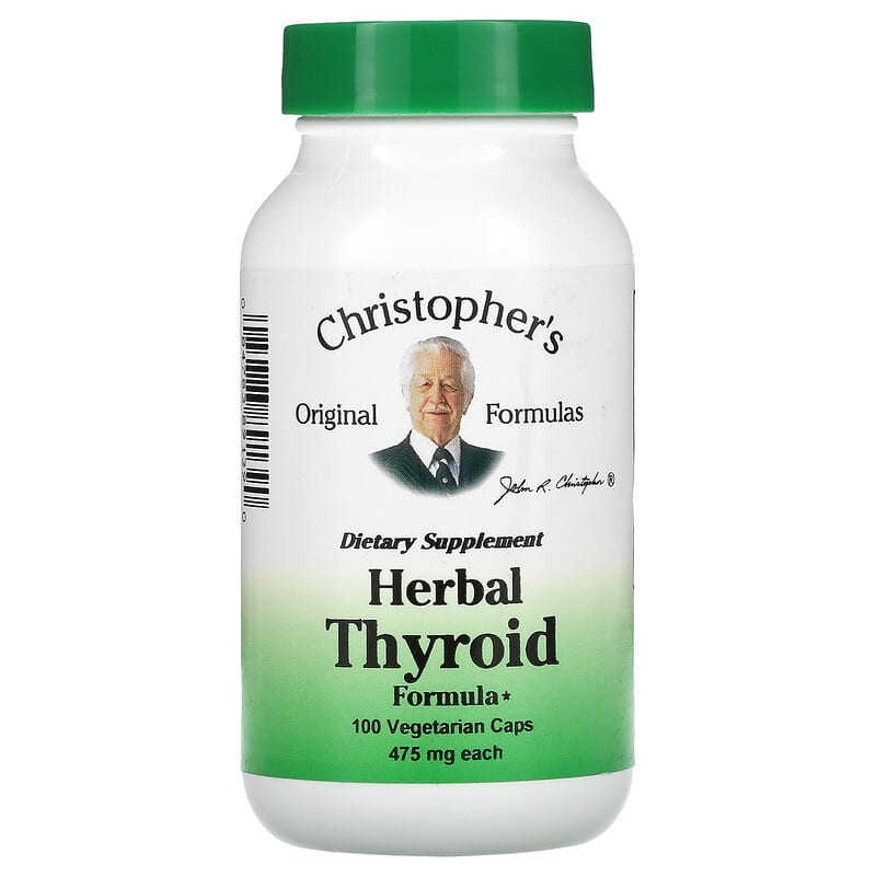Christopher's Original Formulas Herbal Thyroid Formula 475 mg 100 viên 3 christopher s original formulas herbal thyroid formula 475 mg 100 vegetarian caps 13917