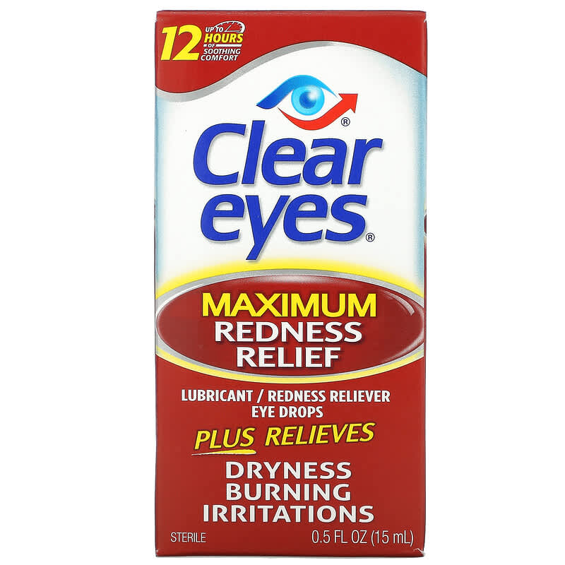 Clear Eyes Maximum Redness Relief Lubricant/Redness Reliever Eye Drops 0.5 fl oz (15 ml) 3 Clear Eyes Maximum Redness Relief Lubricant/Redness Reliever Eye Drops 0.5 fl oz (15 ml) 678112665778