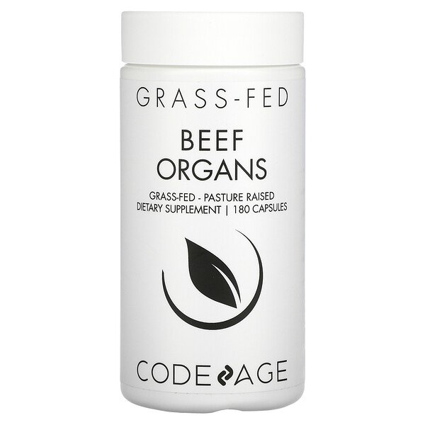 CodeAge Grass-Fed Beef Organs 180 viên 3 codeage grass fed beef organs 180 capsules 104056