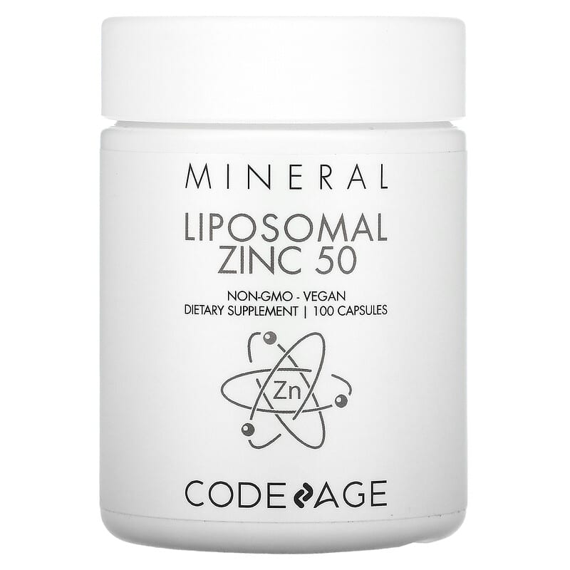 Codeage Liposomal Zinc 50 Non-GMO Vegan 100 Capsules 3 Codeage Liposomal Zinc 50 Non-GMO Vegan 100 Capsules 850026121292