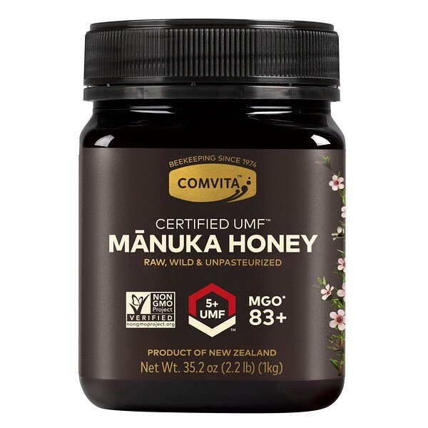 Comvita Raw Manuka Honey Certified UMF 5+ (MGO 83+) 2.2 lb (1 kg) 3 comvita raw manuka honey certified umf 5 mgo 83 2 2 lb 1 kg 99170