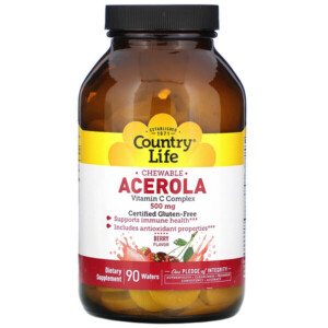 Mua Country Life Chewable Acerola Vitamin C Complex Berry 500 mg 90 Wafers giảm giá rẻ Hà nội TPHCM