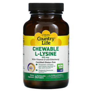 Mua Country Life Chewable L-Lysine with Vitamin D and Elderberry 300 mg 60 viên nhai giảm giá rẻ Hà nội TPHCM