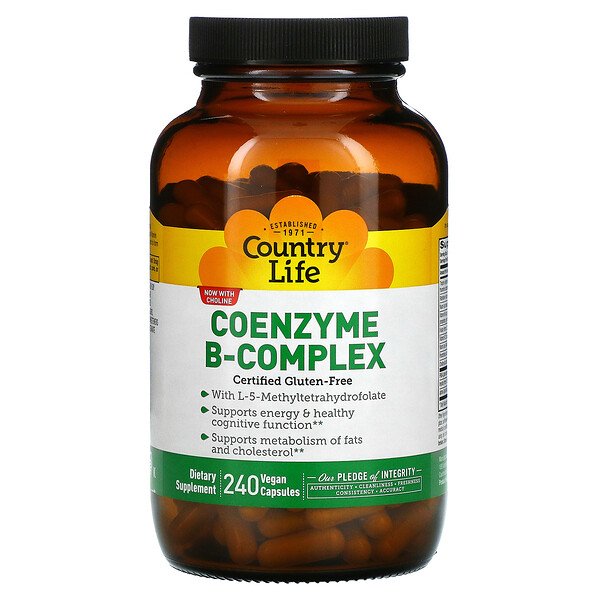 Country Life Coenzyme B-Complex 240 viên 3 country life coenzyme b complex 240 vegan capsules 12081