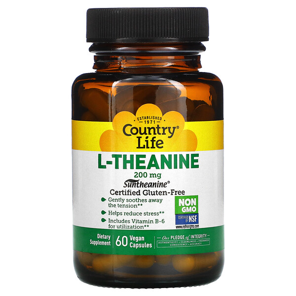 Country Life L-Theanine 200 mg 60 Vegan Capsules 3 Mua Country Life L-Theanine 200 mg 60 Vegan viên giảm giá rẻ Hà nội TPHCM