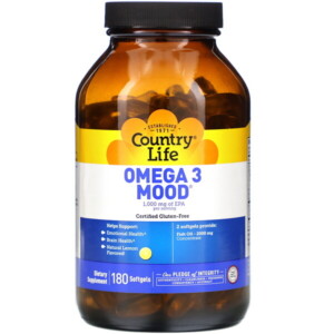 Mua Country Life Omega 3 Mood Natural Lemon 180 Softgels giảm giá rẻ Hà nội TPHCM