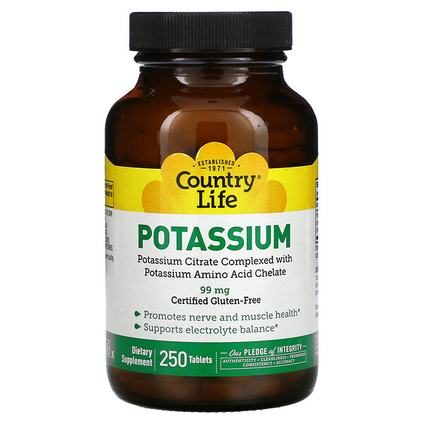 Country Life Potassium 99 mg 250 Tablets 3 Mua Country Life Potassium 99 mg 250 viên giảm giá rẻ Hà nội TPHCM