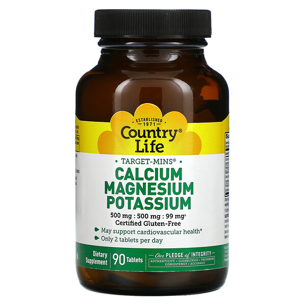 Country Life Target-Mins Calcium Magnesium Potassium 90 Tablet 3 Mua Country Life Target-Mins Calcium Magnesium Potassium 90 Tablet giảm giá rẻ Hà nội TPHCM