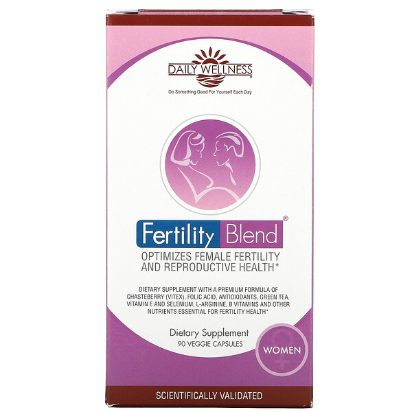 Mua Daily Wellness Company Fertility Blend for Women 90 Veggie viên giảm giá rẻ Hà nội TPHCM