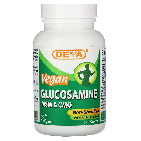 Deva Vegan Glucosamine MSM & CMO 90 viên 3 deva vegan glucosamine msm cmo 90 tablets 10893