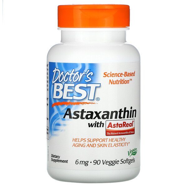 Doctor's Best Astaxanthin with AstaReal 6 mg 90 Veggie Softgels 6 doctor s best astaxanthin with astareal 6 mg 90 veggie softgels 57738