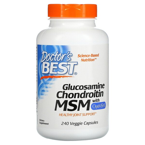 Doctor's Best Glucosamine Chondroitin MSM with OptiMSM 240 viên 3 doctor s best glucosamine chondroitin msm with optimsm 240 veggie capsules 23