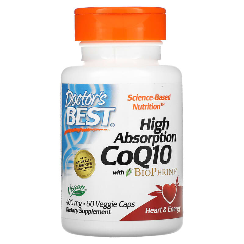 Doctor's Best High Absorption CoQ10 with BioPerine 400 mg 60 Veggie Caps 3 Doctor's Best High Absorption CoQ10 with BioPerine 400 mg 60 Veggie Caps 753950001572